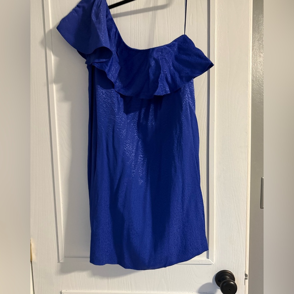 Anthropologie Asymmetrical Blue Dress